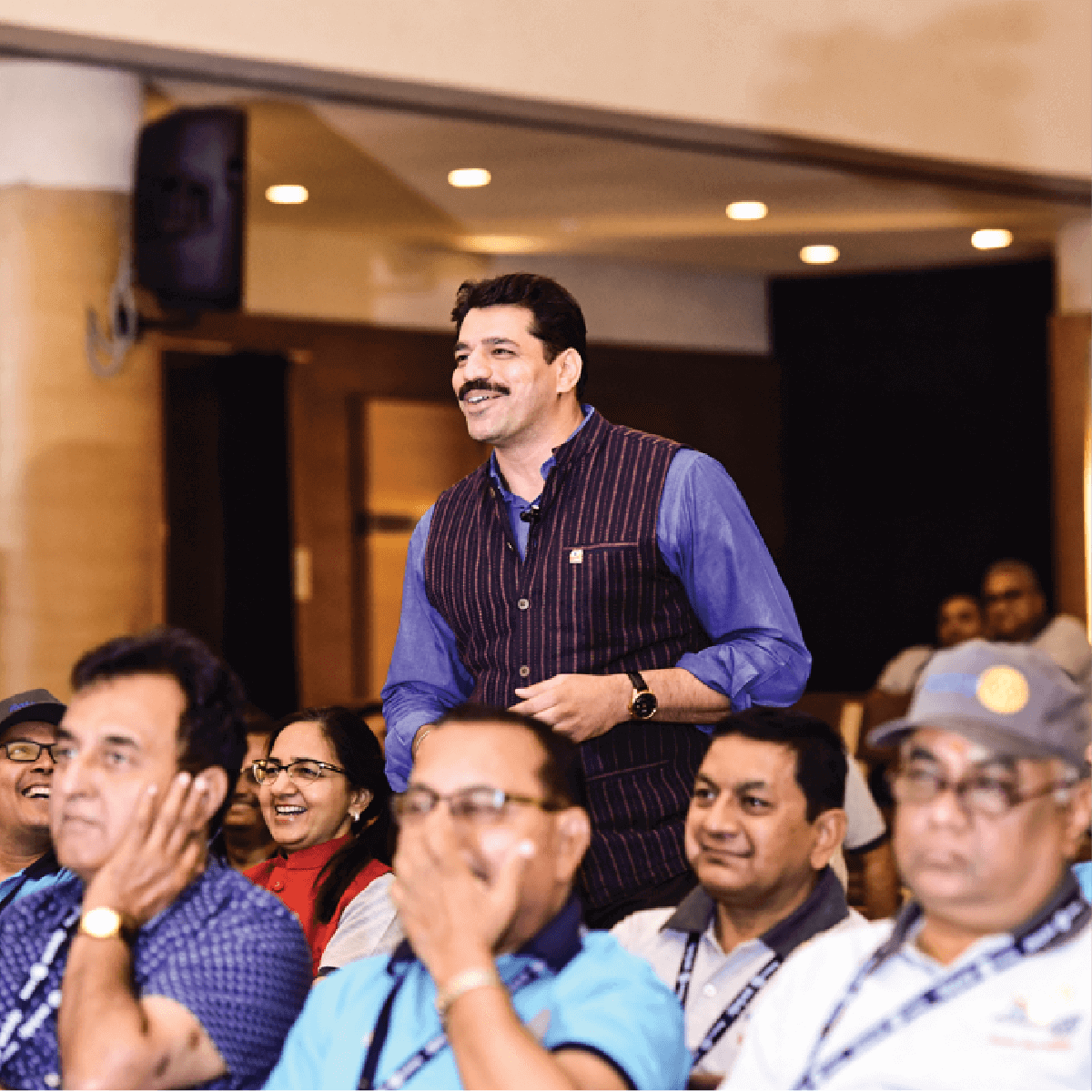 Amit Jadhav at an event - keynote speaker social media