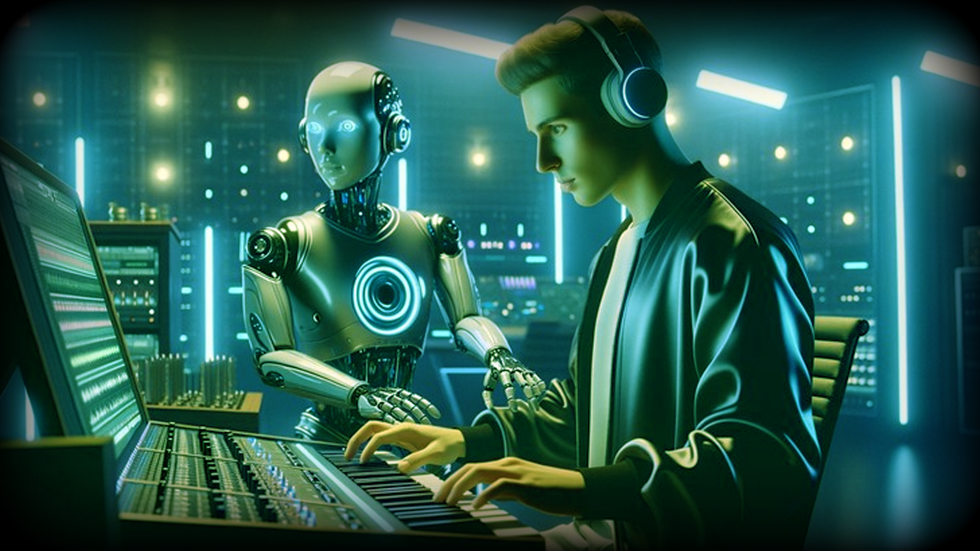 Team analysing business data powered by artificial intelligence