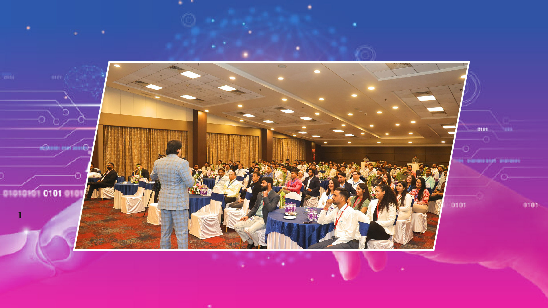 motivational speaker using AI and digital transformation strategies for business growth