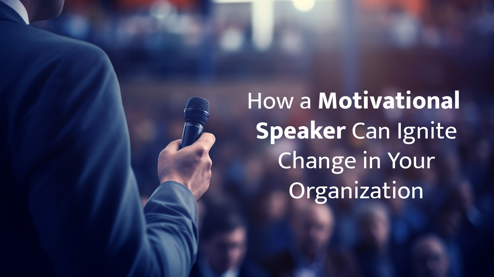 Motivational speaker inspiring organizational change and team growth