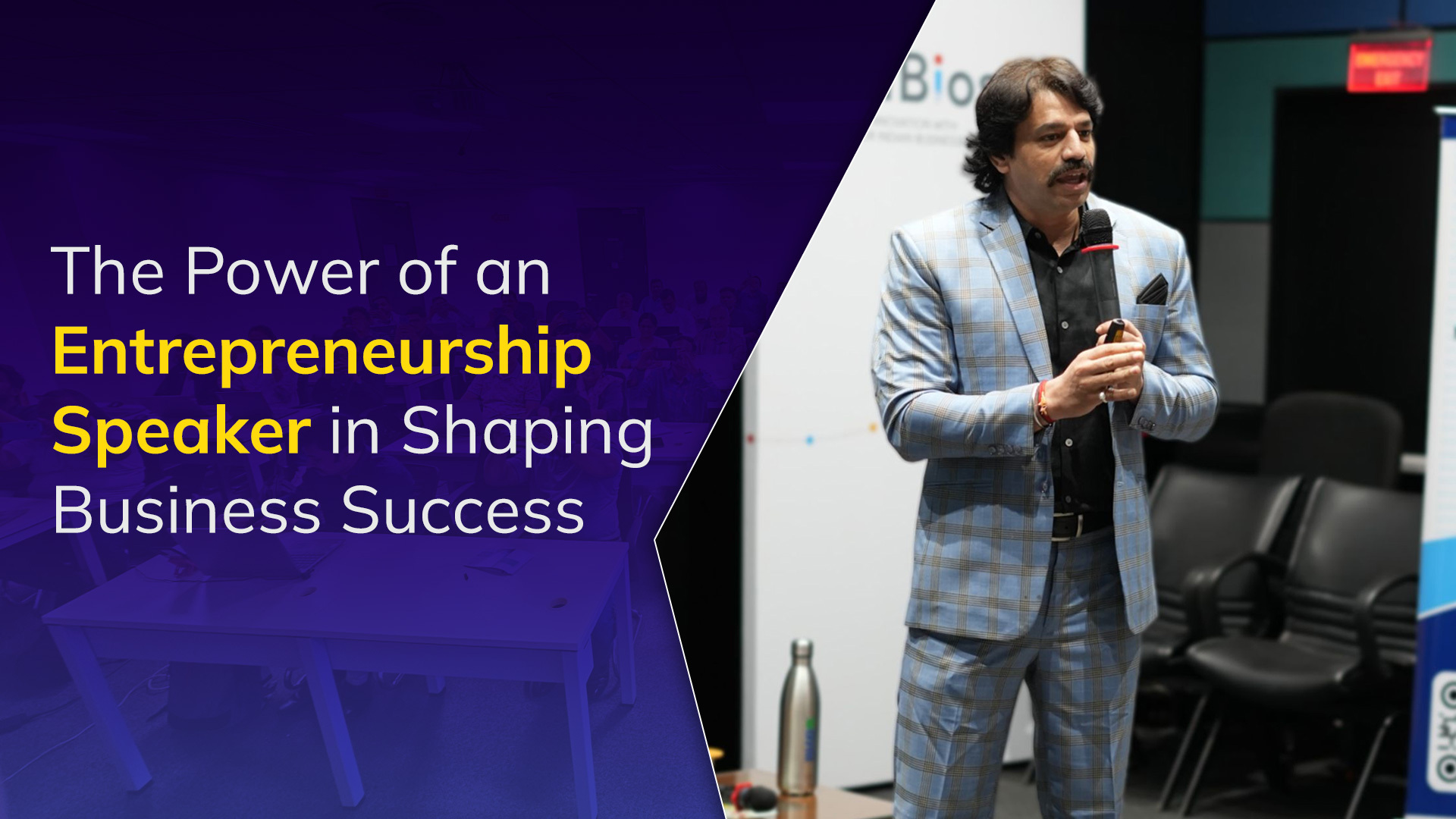 Entrepreneurship speaker delivering an inspiring talk on business growth and innovation