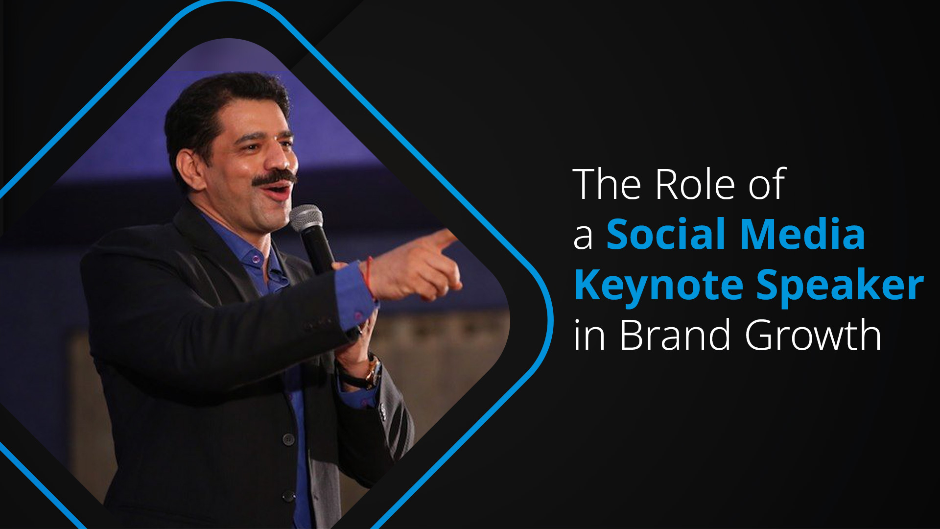 Keynote speaker addressing audience on social media branding strategies