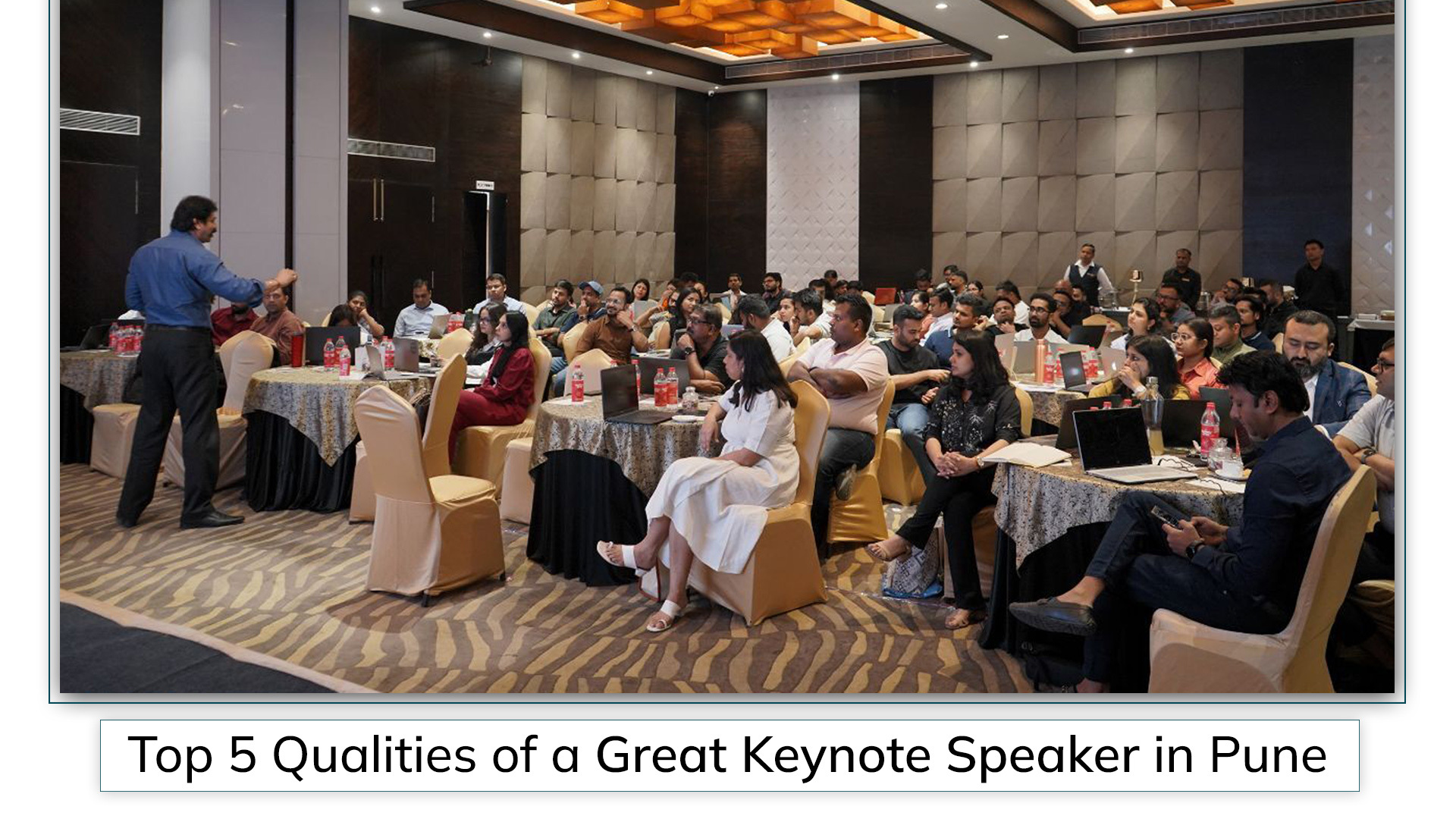 Professional keynote speaker in Pune delivering an inspiring presentation at a corporate event
