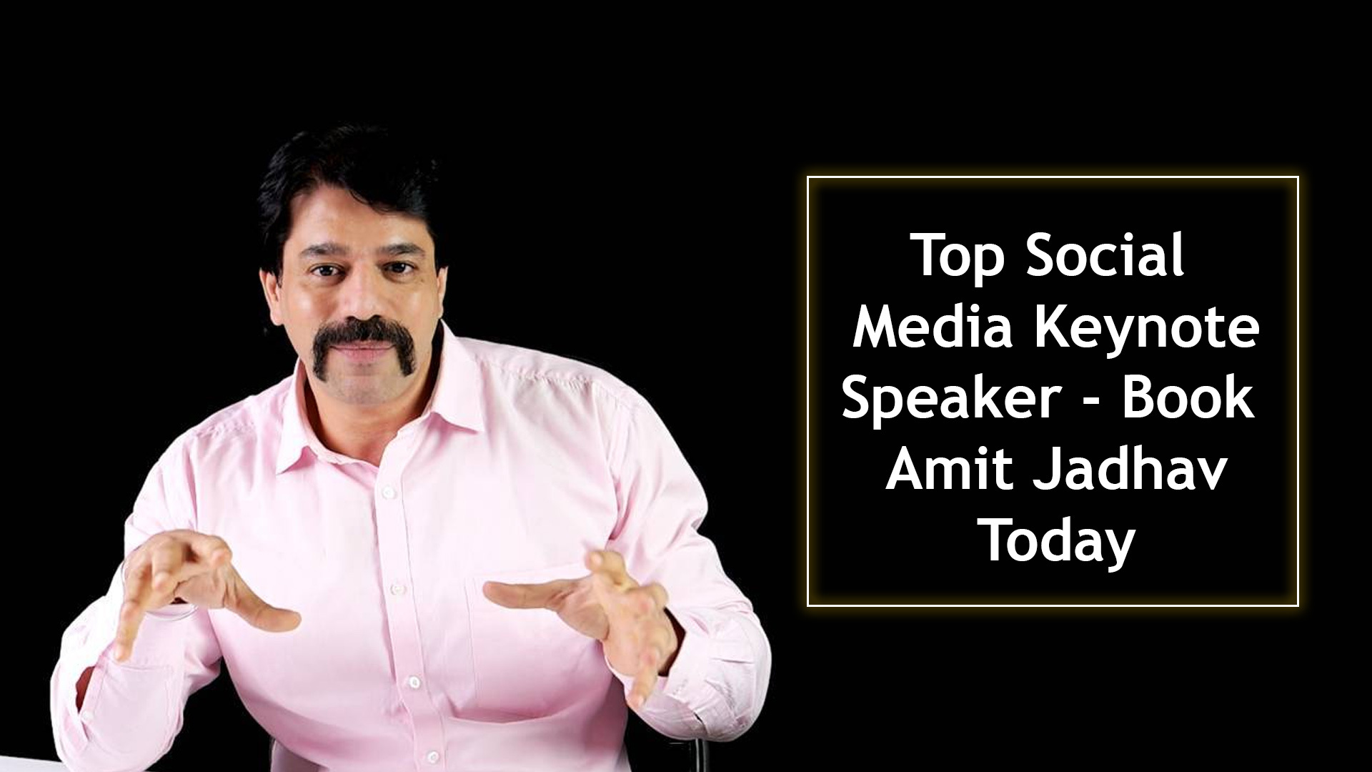Amit Jadhav delivering keynote on social media strategy at tech event in India