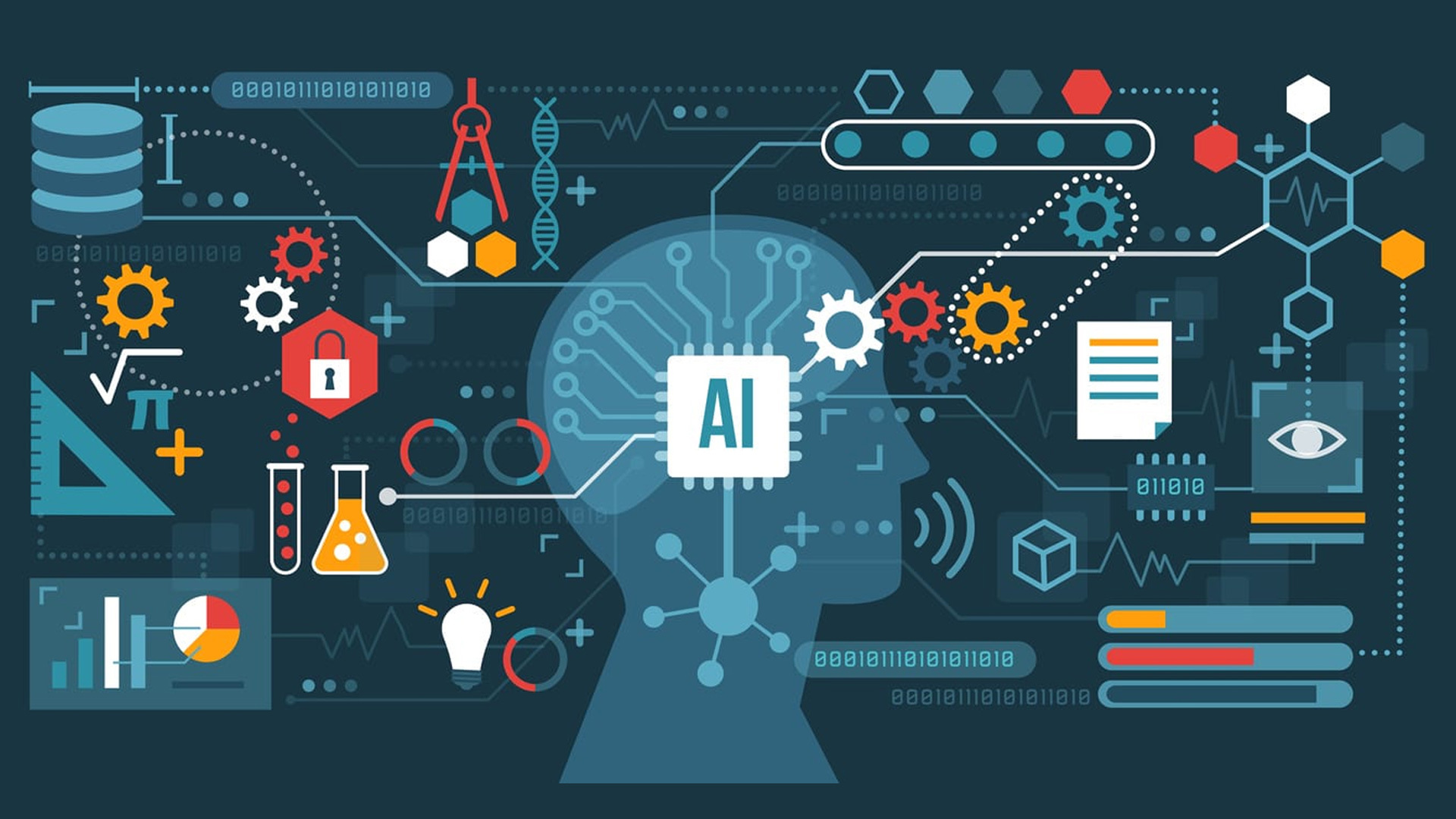 Business professionals learning AI strategies
