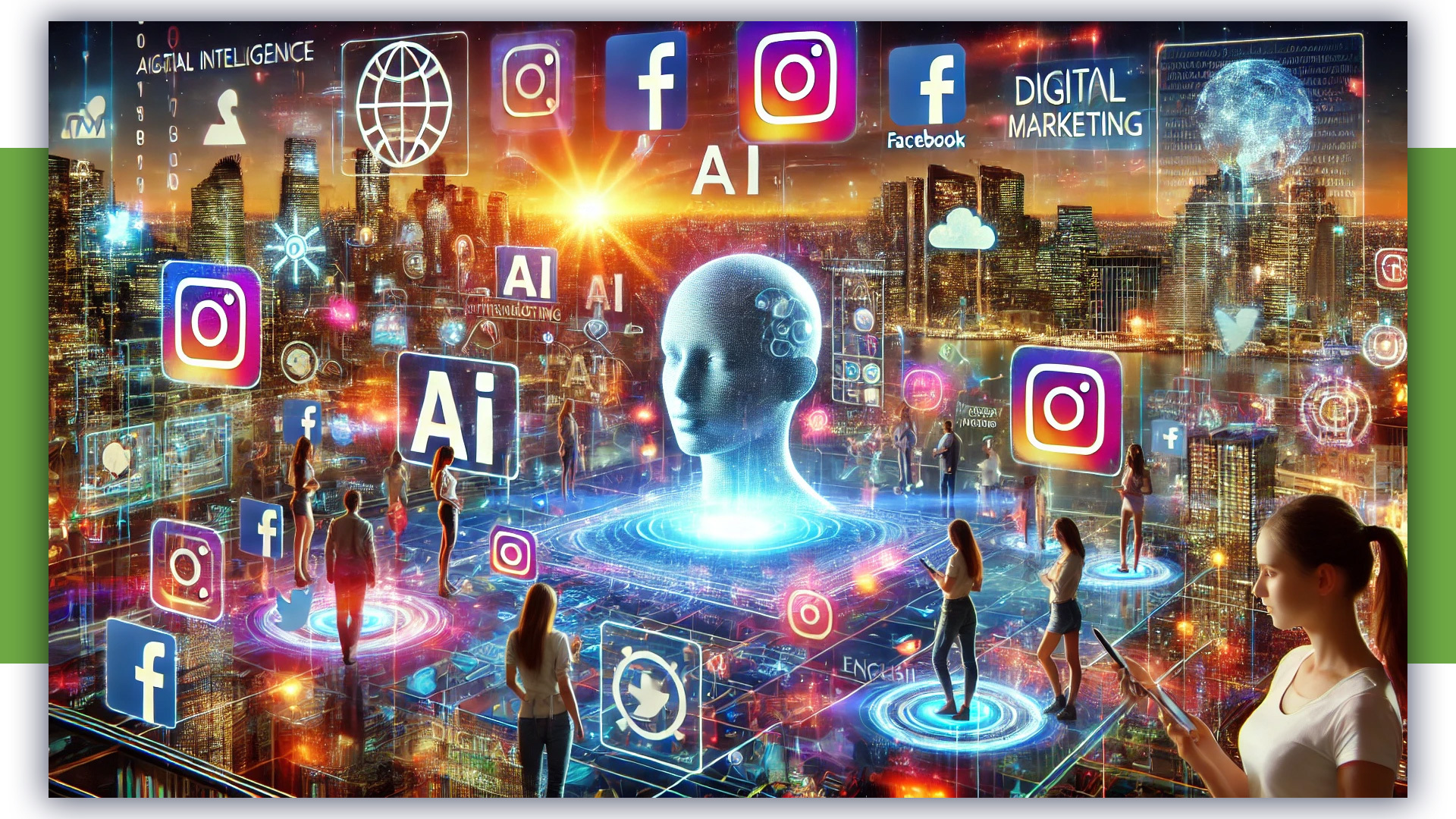 Students exploring AI-powered digital marketing strategies through online learning platform