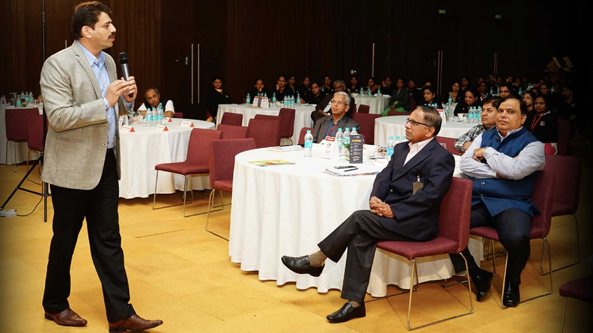 Guest speaker delivering an inspiring speech at a conference